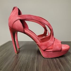 Alexander McQueen Armadillo suede heels size 39.5